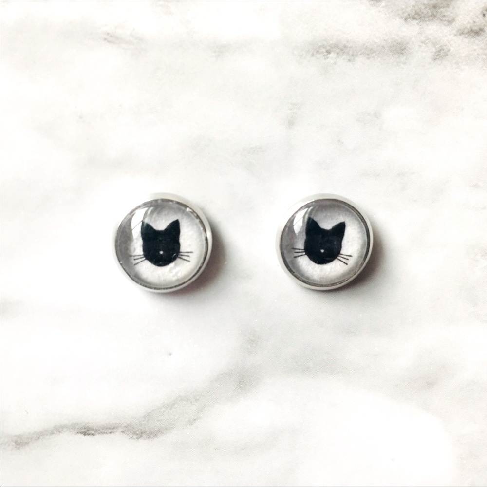 Black Cat Earrings🌙✨
